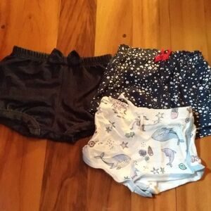 Garanimals/First Impression 6-9 Months Baby Girls Blue Shorts Bundle of 3